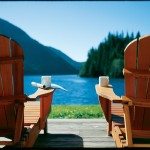 two seats overlooking the water at Clayoquot Wilderness Resort