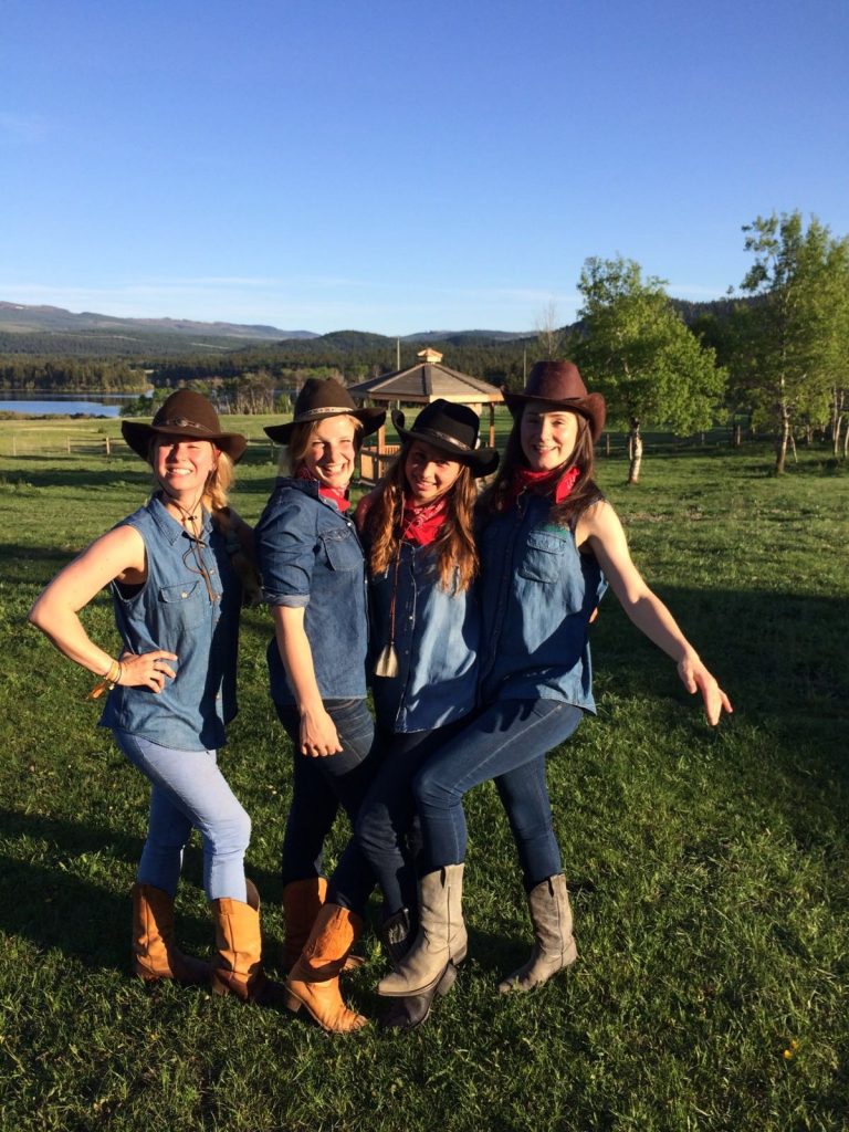 volunteers line dancing